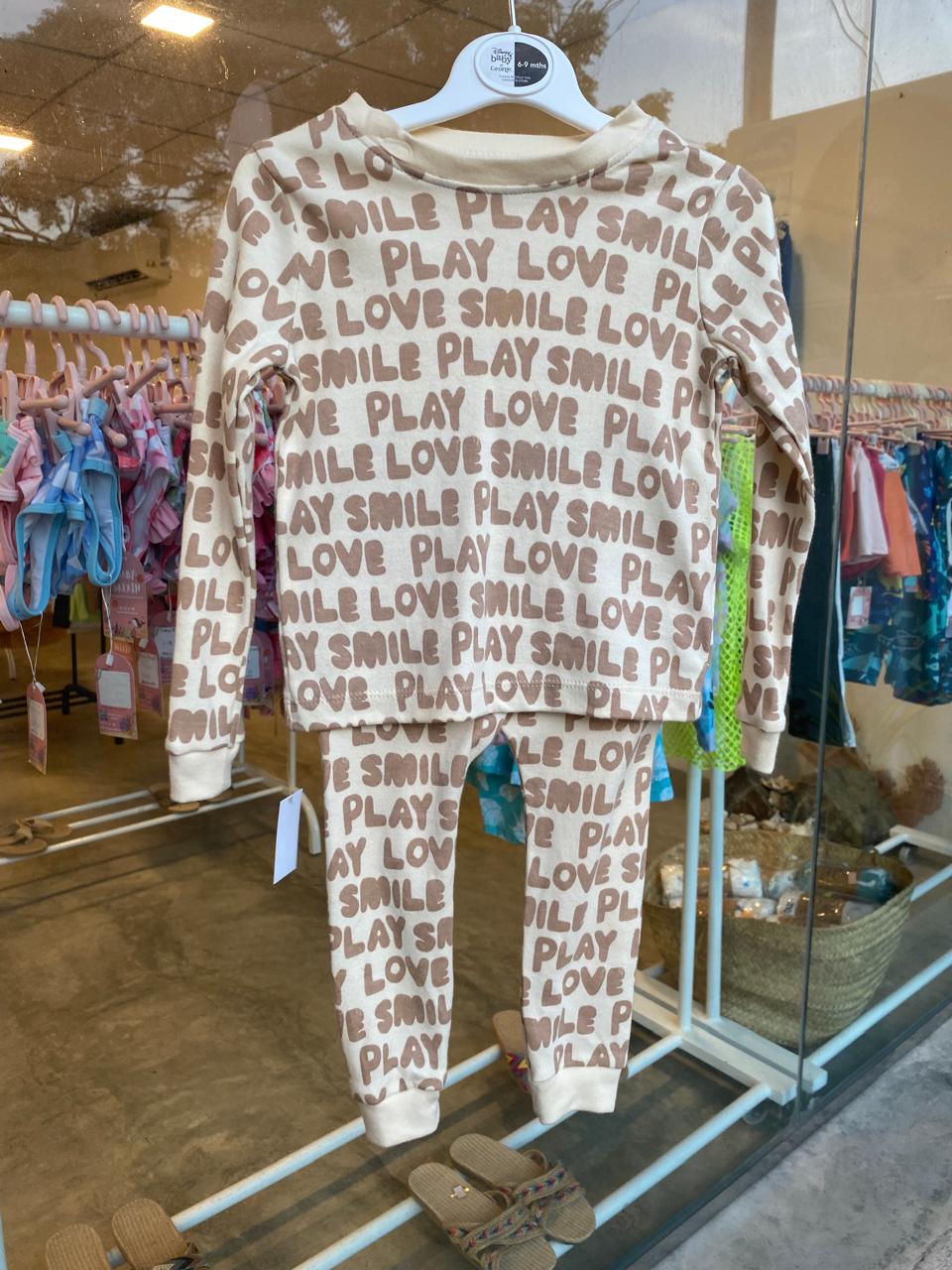 SMILE PLAY LOVE theme PJ Set