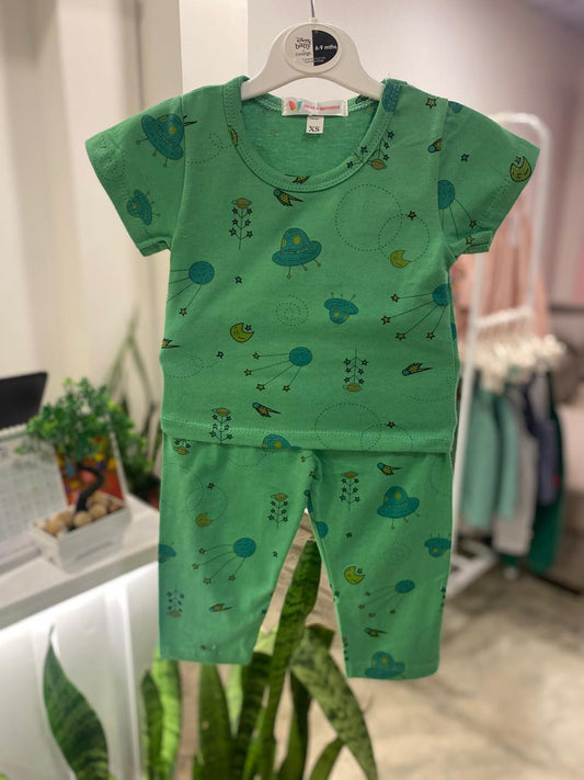 PJ Set - Green Galaxy Theme