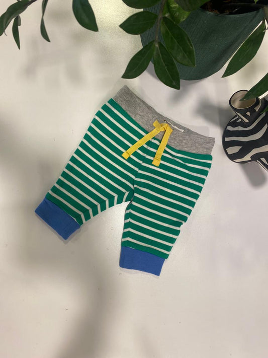 Green & White Stripes Theme Leggings