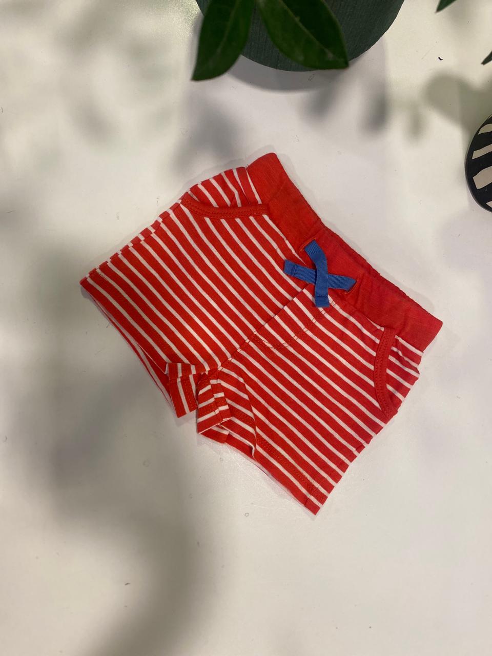 Red & White Stripes Shorts