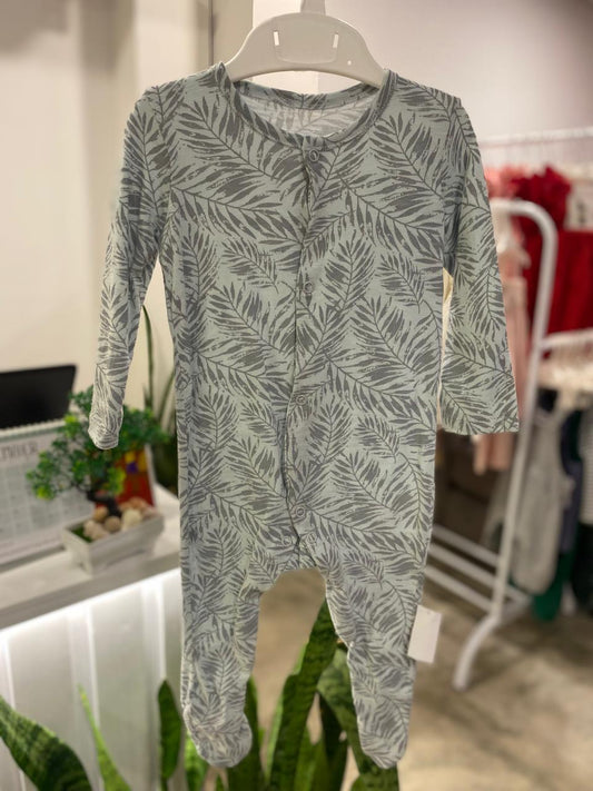 Grey Leaves Theme Sleepsuit