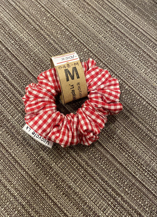 Red Square Printed Scrunchies