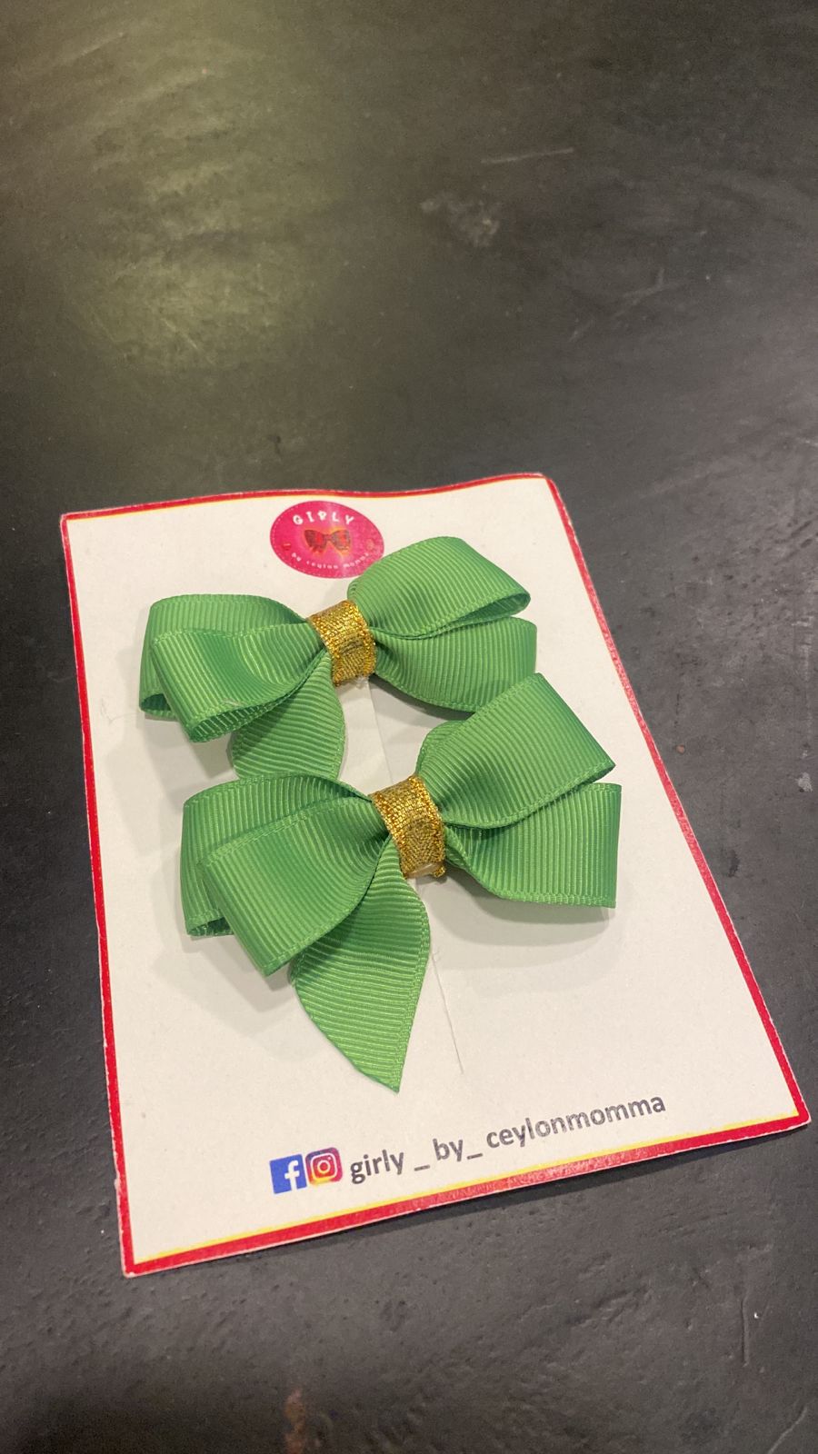 Green Hair Clips