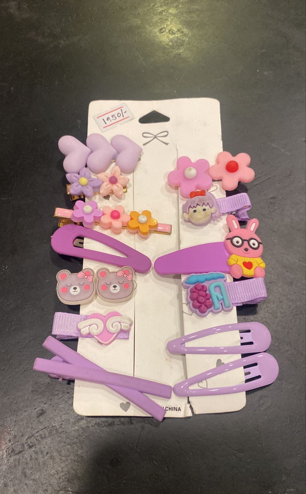 Hallie Purple Hair Clips Set