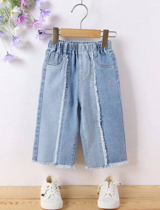 Baby Girls Two Tone Jeans