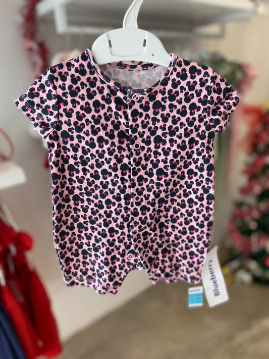 Minnie Mouse Face Theme Romper