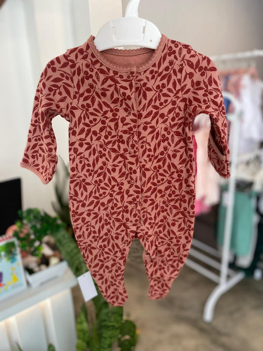 Red Leaves Theme Sleepsuit