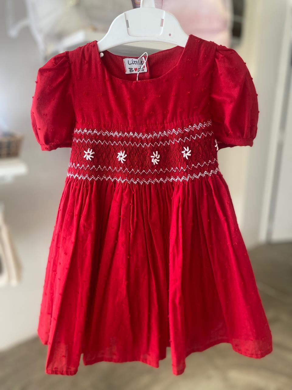 Red Dress With White Flowers