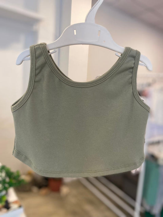 Green Crop Tee