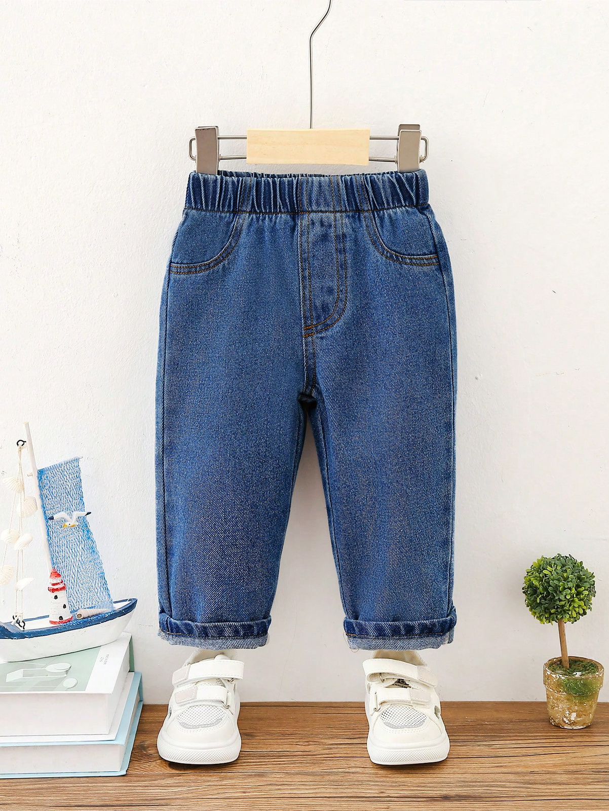 Baby Boys Casual Solid Denim