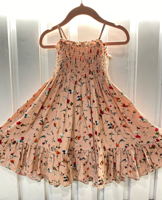 Red Flowers Garden Theme Frock