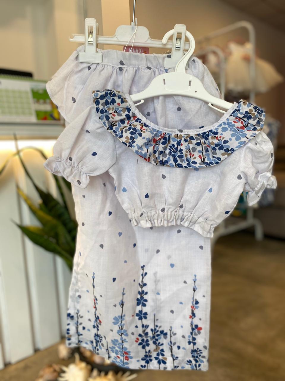 White Blue Heart Redda Hatte | 3-4Y