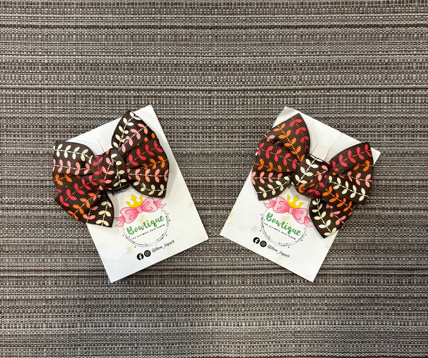 Ruffled Bow Hair Clips