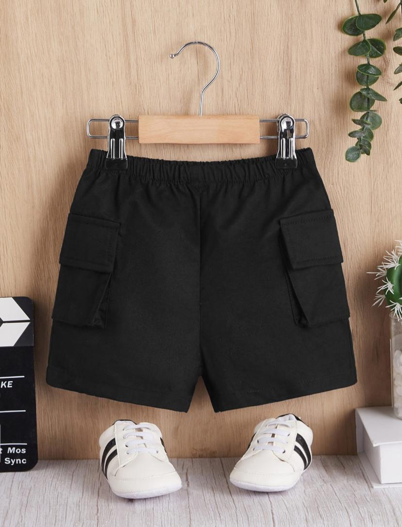 Baby Boys Flap Pocket Side Cargo Shorts