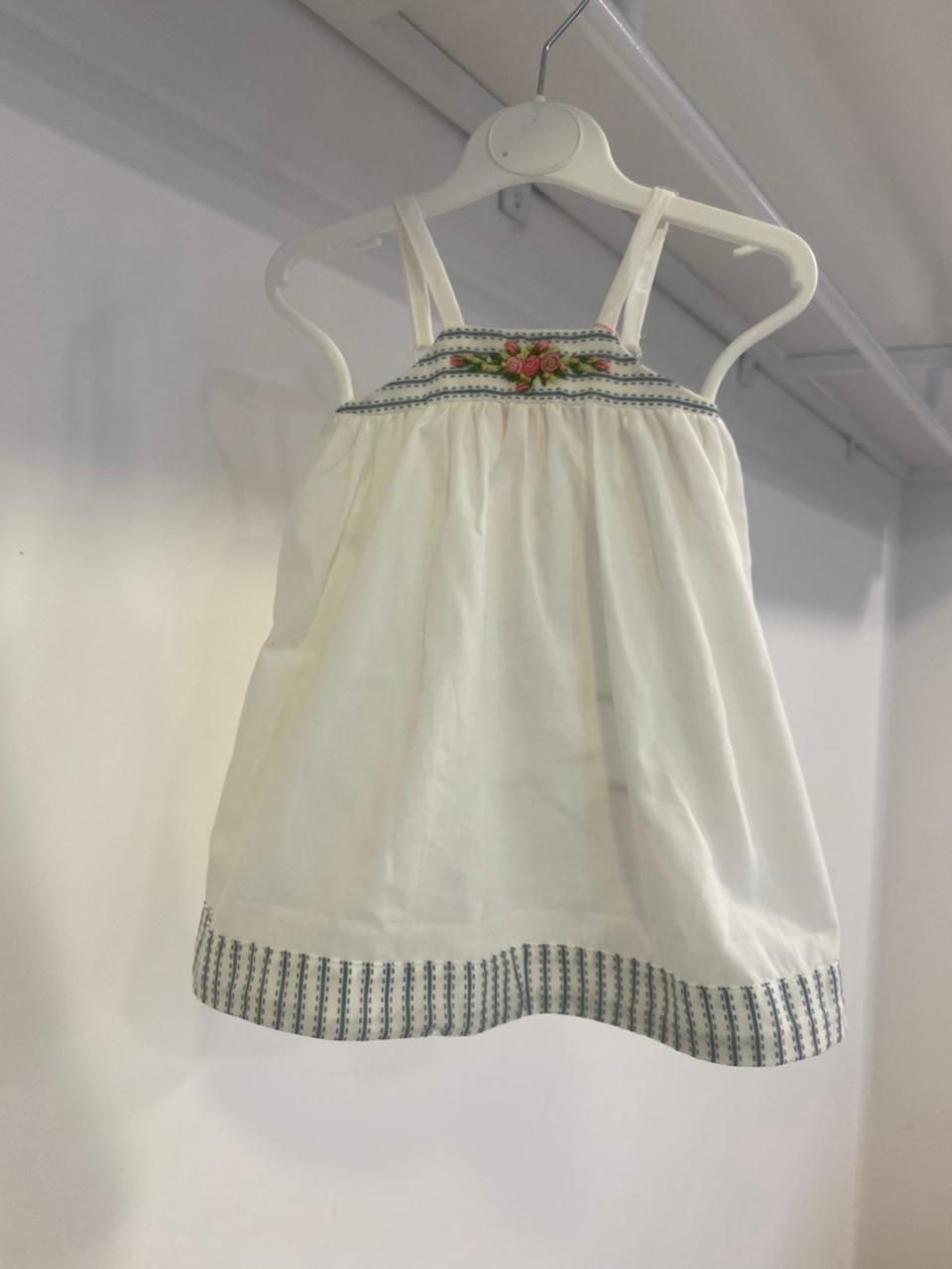 Shells White Embroidery Dress | 3M