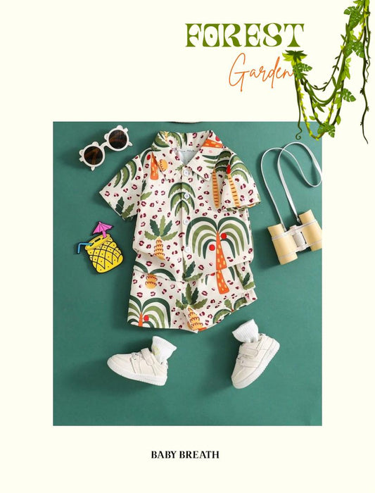 Baby Boys Tropical Print T-Shirt & Shorts Set