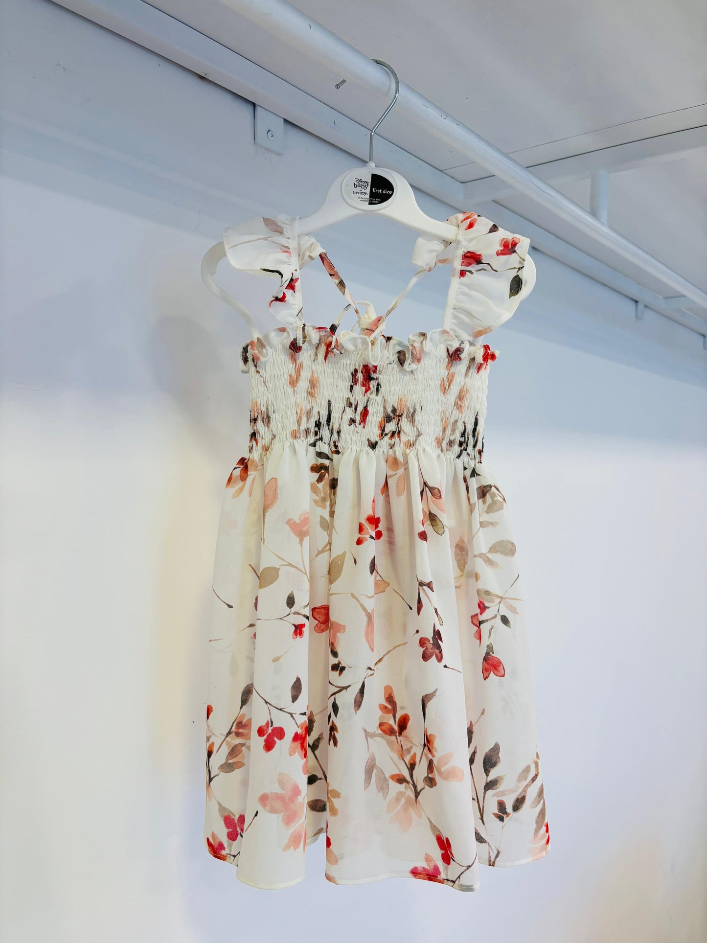 Shells Red Flowers Printed Dress | 1Y