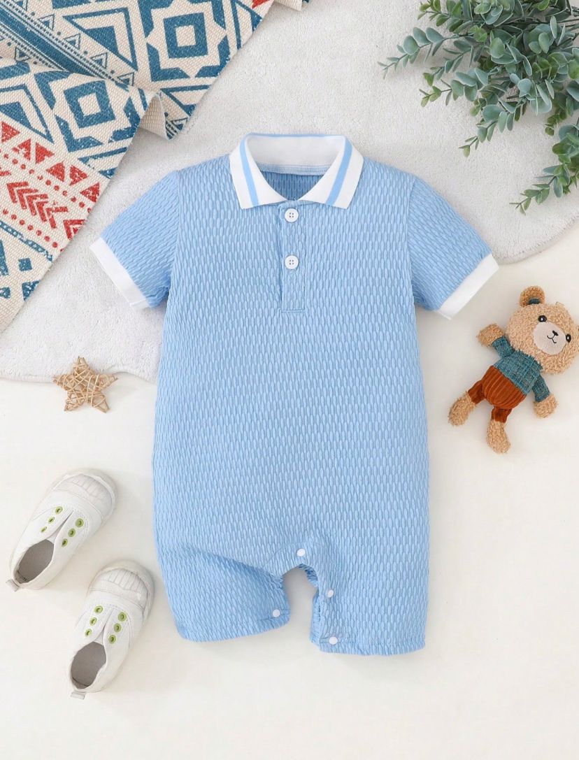 New-born Solid Color Jumpsuit