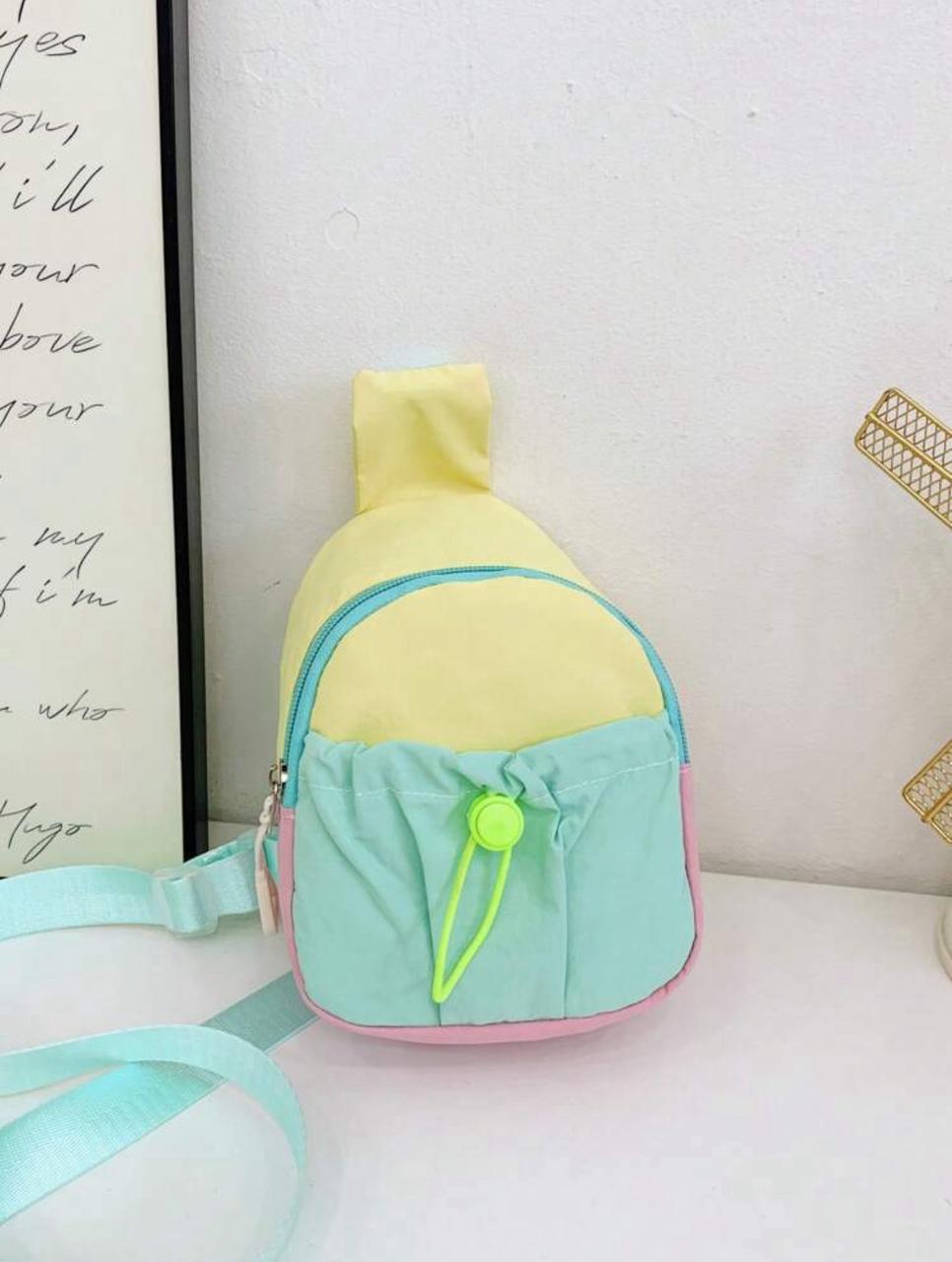Embroidery Colorblock Mini Crossbody Bag