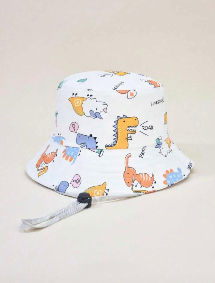 Cartoon Dino Printed Bucket Hat | 1 - 4Y