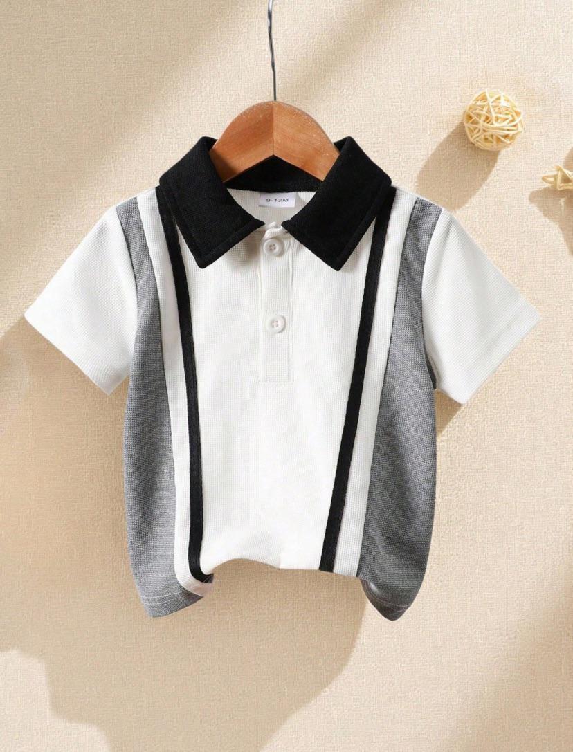 Baby Boys Contrast Colors Striped Top | 6M - 3Y