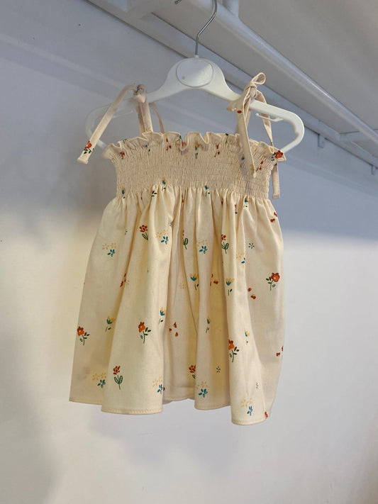 Shells Peach Smock Dress