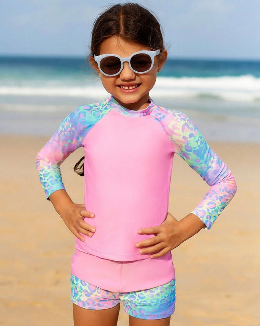 Young Girls Unicorn Rash Guard Set  4Y - 7Y