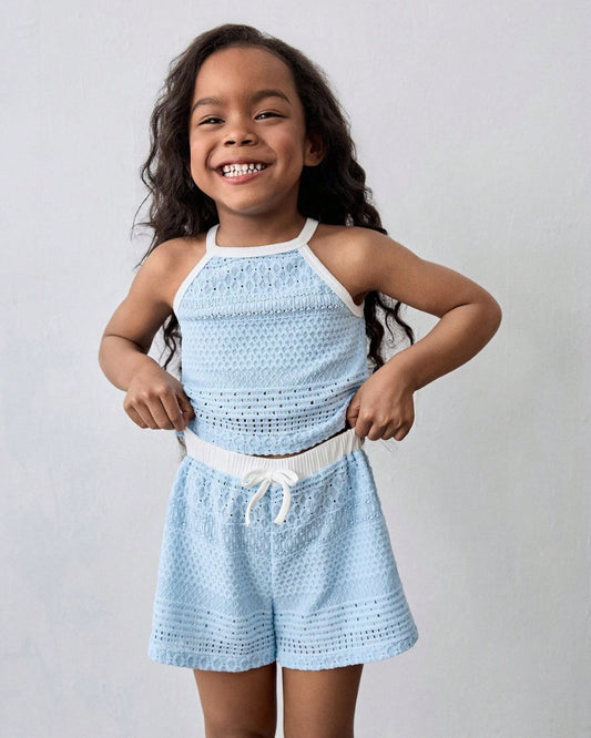 Young Girls Casual Fitted T-Shirt and Shorts Set | 4Y - 7Y