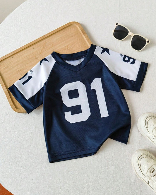 Bold & Retro - Color Block 91 Print Short Sleeve T-Shirt - 6M - 3Y