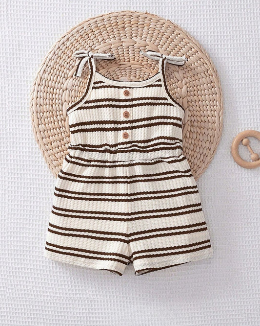 Bold & Retro - Stripe Knit Soft Romper - 6M - 3Y