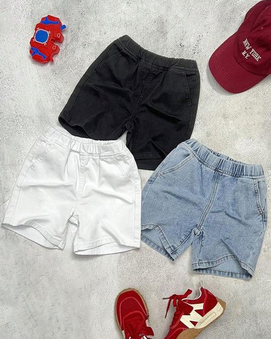 Bold & Retro - Spring Summer Casual Denim Shorts - 4Y - 7Y