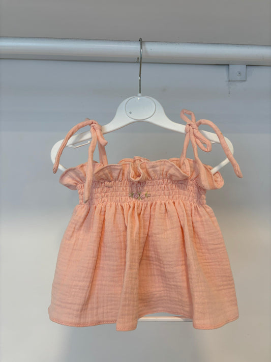 Shells Pink EMB Dress | New-born