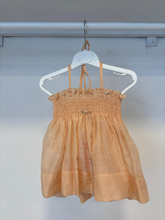 Shells Peach EMB Dress