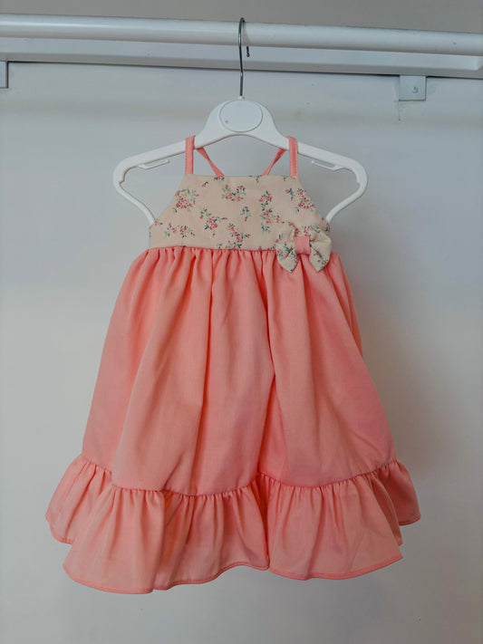 Shells Peach Printed Dress | 6M