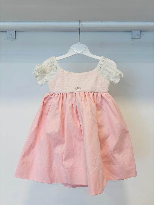 Shells Puff Sleeve Dress White | 1Y