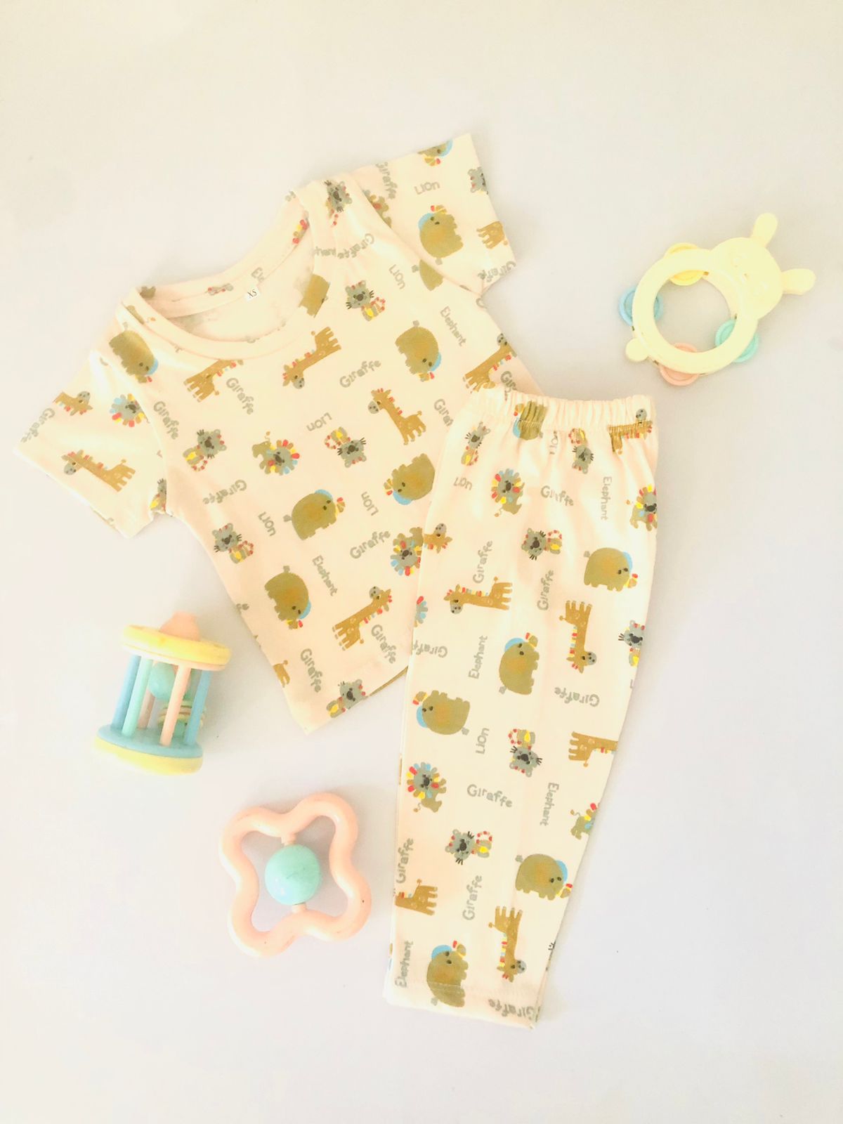 TCB Animal Printed Light Pink Short Sleeve PJ
