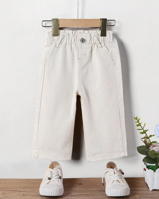Cute Bud Waist Loose Fit Jeans | 6M - 3Y