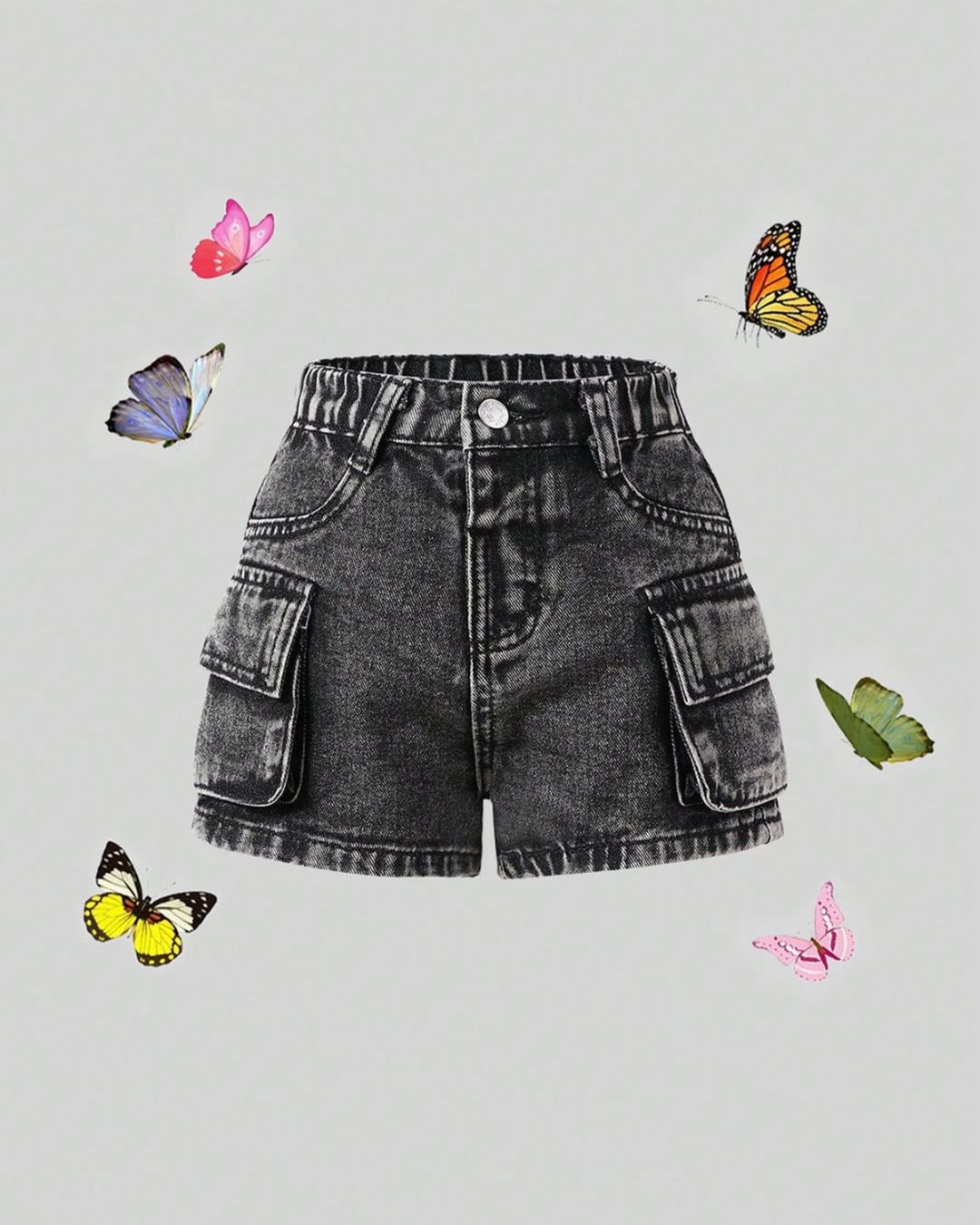 Young Girls Cargo Multiple Pocket & Denim Shorts | 4Y - 7Y