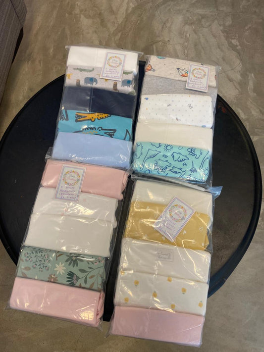 BBS 5 Pcs New-born Body Suits Set