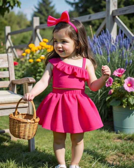 Baby Girls Ruffled Top & Skirt Set | 3M - 3Y