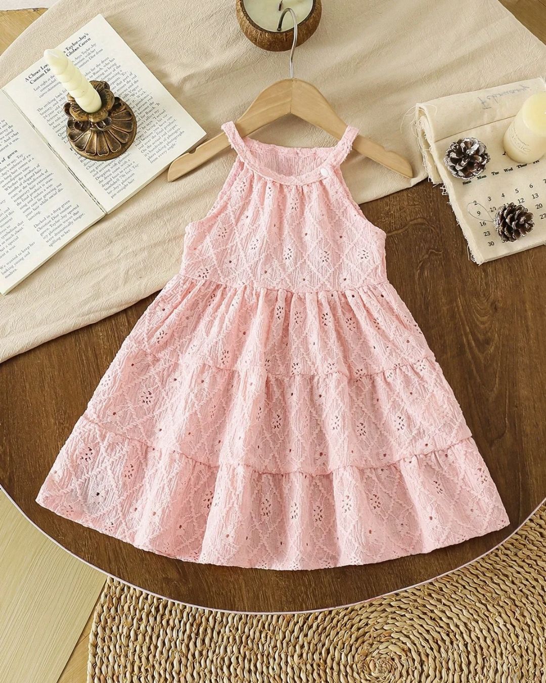 Baby Girls Casual Waffle Knit Dress | 3M - 3Y