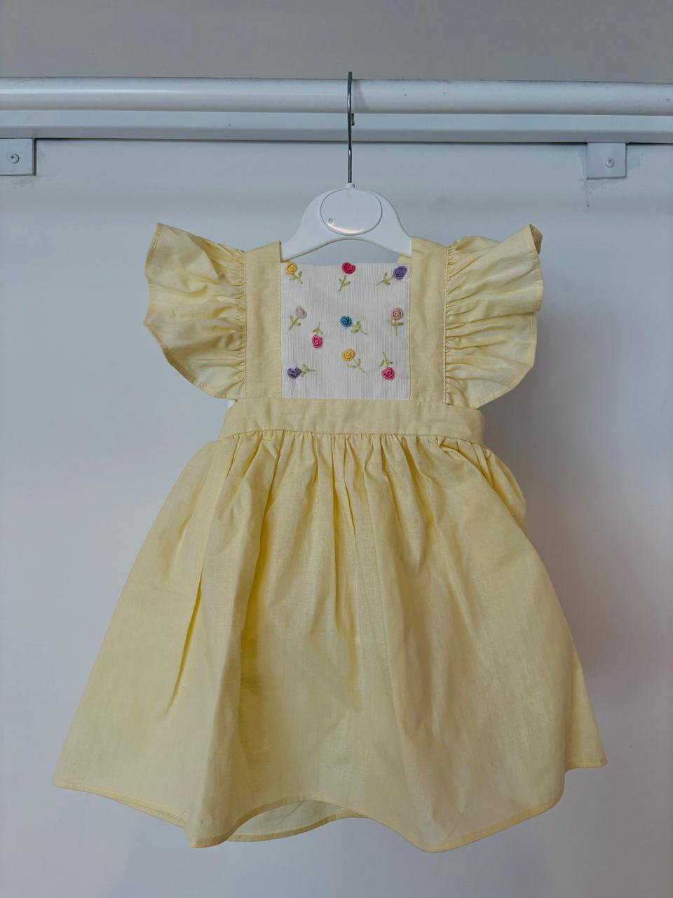 Shells Yellow Top Embroidery Dress