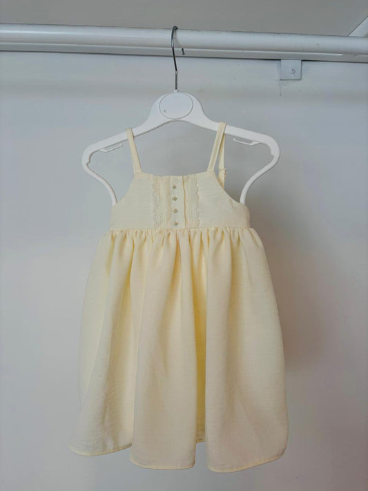 Shells Lite Yellow Embroidery Dress