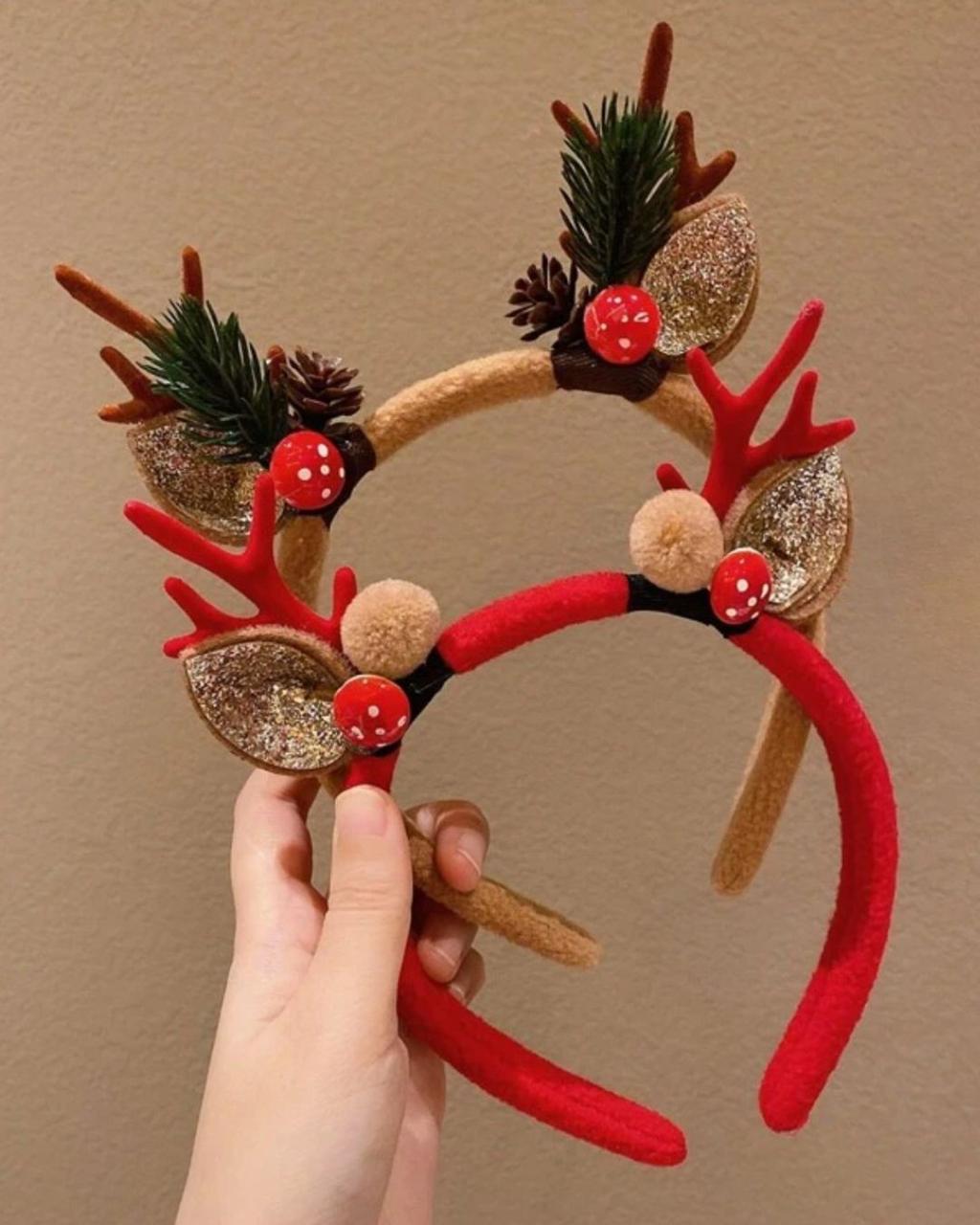 Christmas Reindeer Antlers Horn Flower Headbands