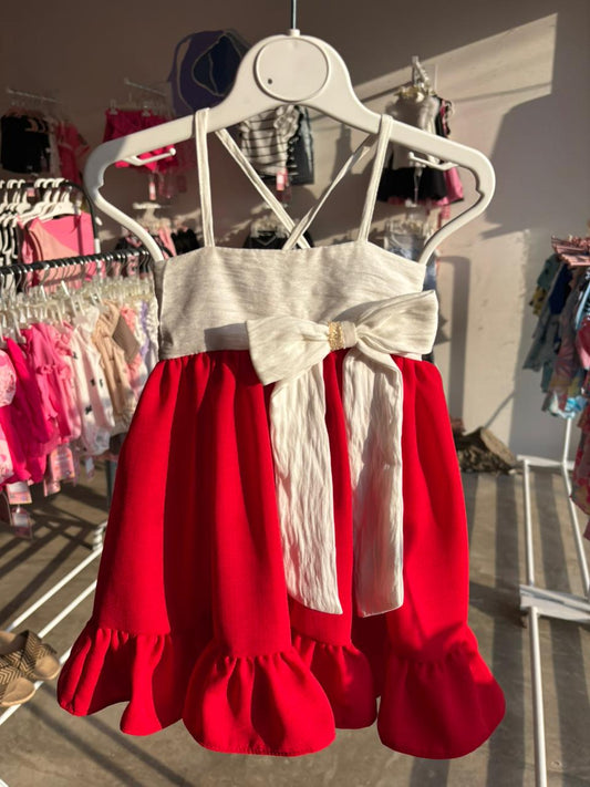 Shells White and Red Dress