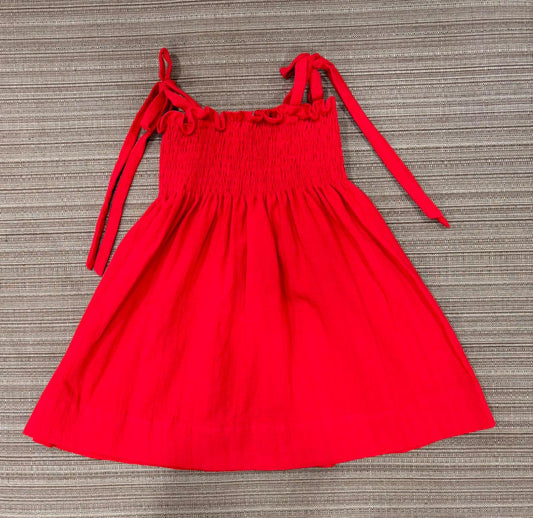 Shells Red Smock Dress