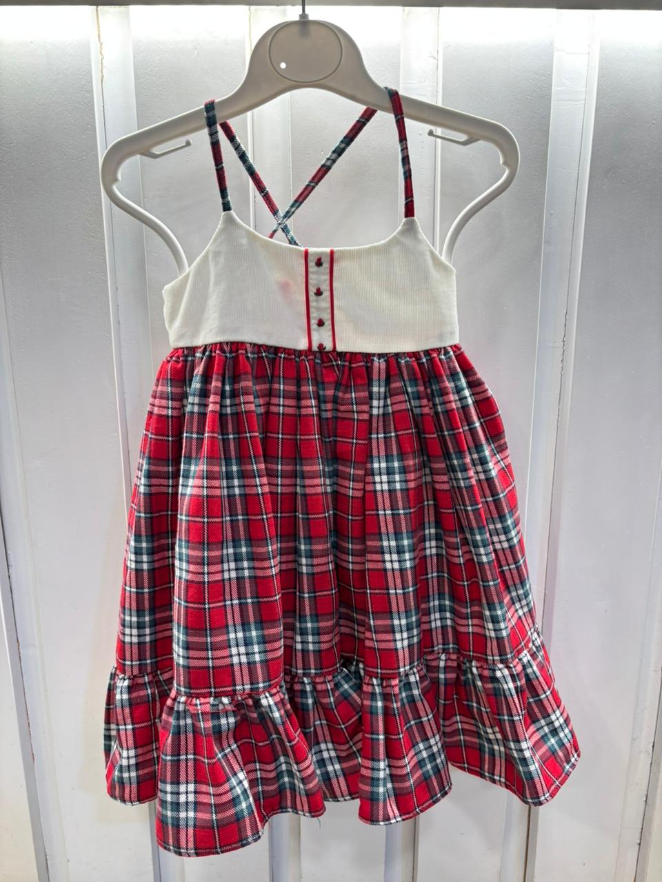 Shells Check EMB Dress | 1Y