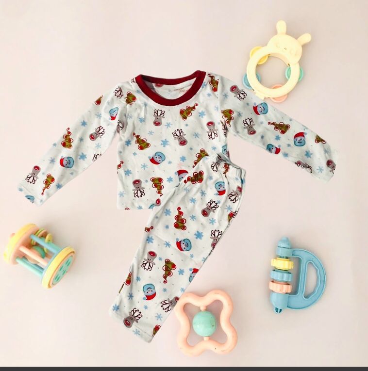 TCB Christmas White PJ Set