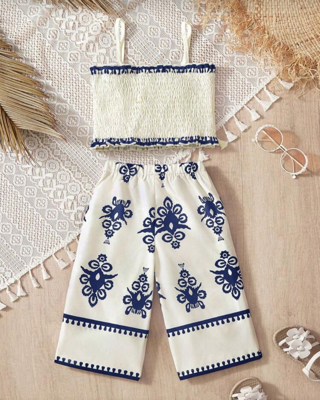 Baby Girls Resort Floral Print Cami Top & Long Pants Set | 6M - 3Y