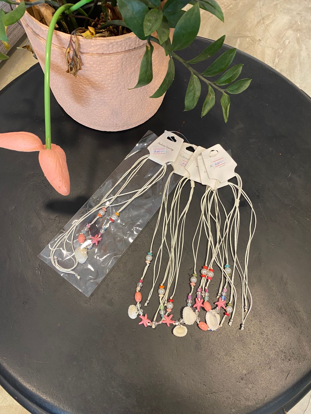 Bee Free Pink Shells Chain